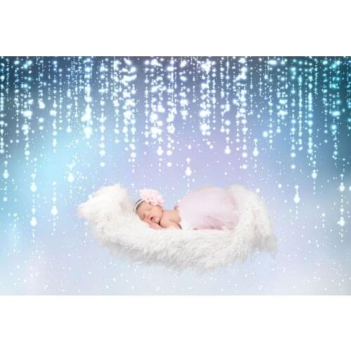 Winter Newborn Baby Photo Background Rainbow Sonwflake Bokeh Glitter Birthday Photography Backdrop Photocall Christmas Party
