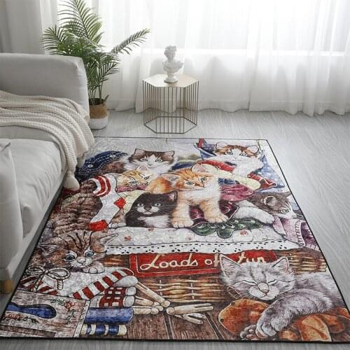 Ins Living Room Carpet Bedroom Full of Cute Cartoon Gold Diamond Velvet Net Red Girl Home Bedside Blanket Room Mat