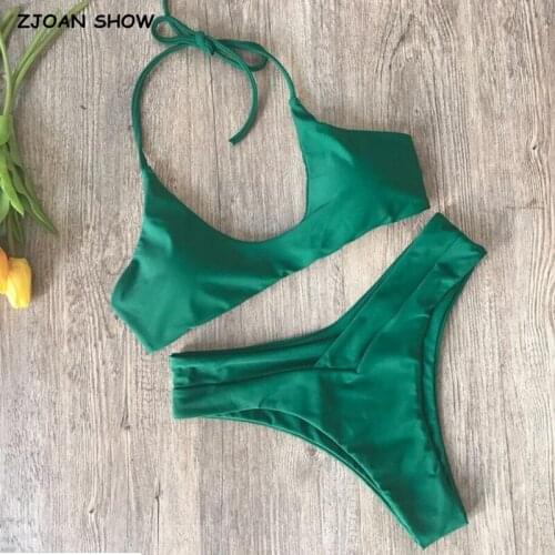 Beach Set Sexy Ladies Tie Bow Bandage Lacing up Bra Swimwear Swim Bikini Women Bathing Suit Swimsuit 2 pieces set