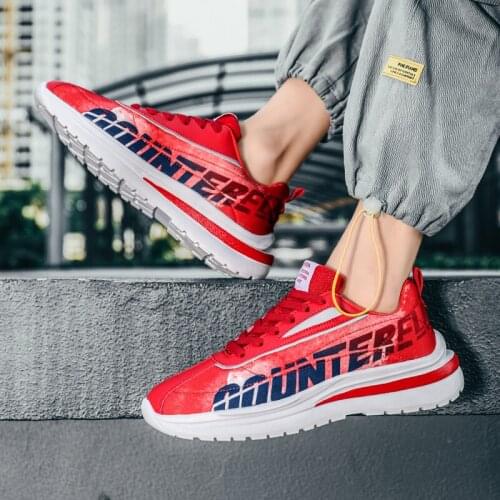 Mens casual shoes thick-soled wear-resistant sports shoes adult mens running shoes sports outdoor comfortable non-slip shoes