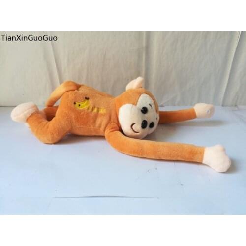 Lovely cartoon prone monkey soft doll about 38cm long arms monkey plush toy Christmas gift h2015