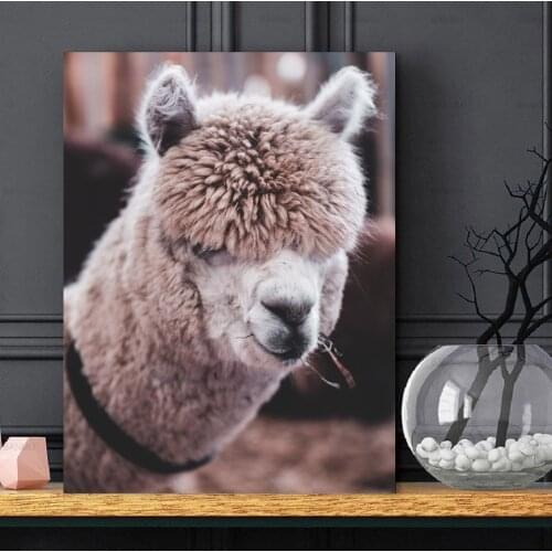 Nordic Real Lively Forest Animals Bow Sheep Lion Canvas Painting Nursery Wall Art Prints Posters Pictures Kids Room Home Decor
