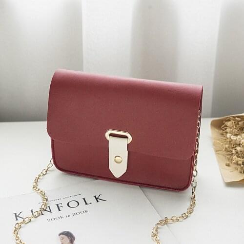 Fashion Womens Shoulder Bag Pu Leather Luxury Handbag High Quality Crossbody Bags for Women Solid Color Buckle Small Square Bag