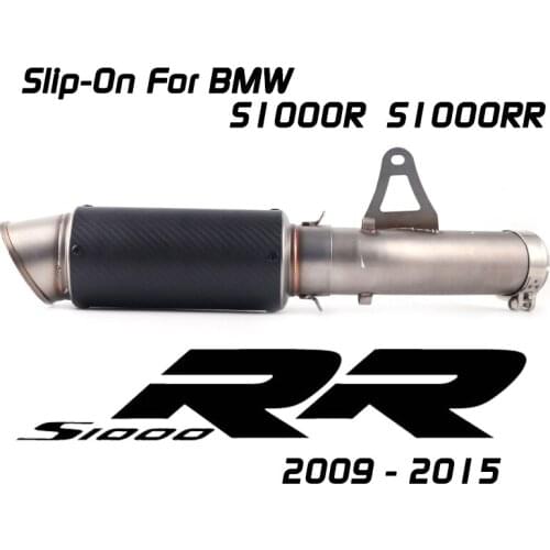 Motorcycle Carbon Fiber Exhaust Muffler Escape Middle Link Pipe Full System Slip On For BMW S1000RR S1000 RR 2010-2016