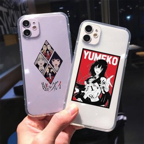 Soft TPU Phone Case for IPhone X XS 6 7 8 Plus SE 11 12 Pro Max SE2 Japan Anime Kakegurui Jabami Yumeko Clear Cover Fundas Coque