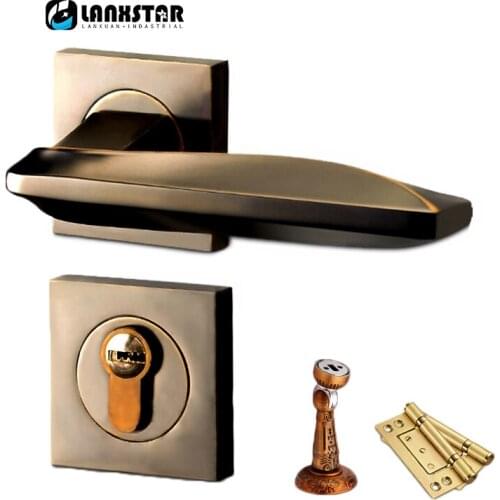 New American Style Handle Heavey Duty Solid Wood Door Lockset Mechanical Split Handle Lock