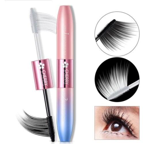 Professional Brand Magic Double Color Mascara Makeup Fiber Silicon Brush Head Eyelash Thick Curling Black Waterproof Mascara