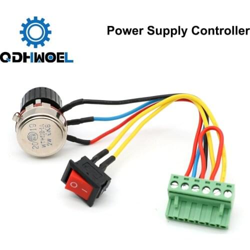 Adjustable Resistor Adjuster With Knob And Switch For Adjust the Power To Test power Supply For CO2 Laser Machine
