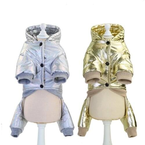 Waterproof Dogs Jumpsuit Thicken Pet Hoodie Winter Dog Clothes Warm Four Legs Overalls For Small Dogs Puppy Schnauzer Pug Jacket