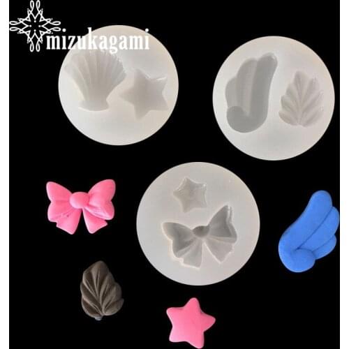 UV Resin Jewelry Liquid Silicone Mold Stars & Wings & Bowknot Shape Resin Charms Molds For DIY Intersperse Decorate Making Molds