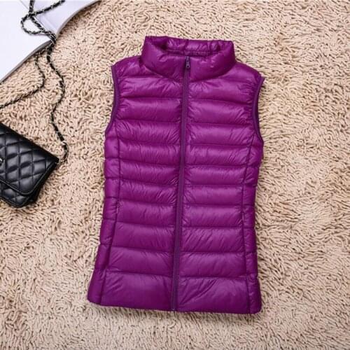 Women Sleeveless Down Vest 2021 Autumn Winter Womens Ultra Light 90% White Duck Down Vest Slim Jacket Windproof Warm Waistcoat