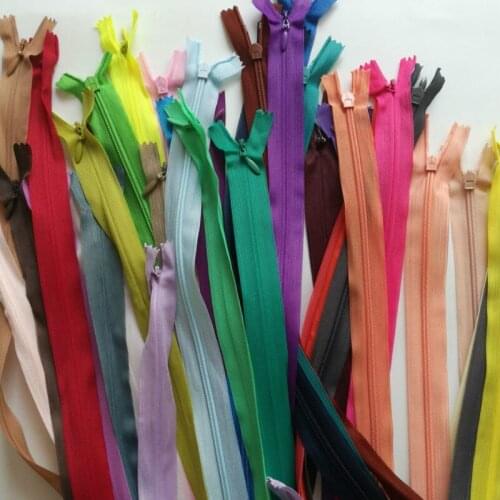 100pcs/lot Cheap Invisible Zipper Nylon Coil Close End 25 To 60cm Skirt Pillow Cushion Dress Tailor Sewing Accessories Wholesale