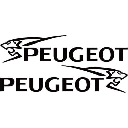 2 X LION Mirror Car Stickers Waterproof Sunscreen Decal Styling for PEUGEOT 307 206 308 407 207 406 3008 208 2008 508,14cm*3cm