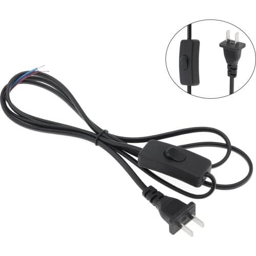 303 Button Switch Plug Wire with 1.8m Line Length Power Cord for Desk Lamp and Household Lamps