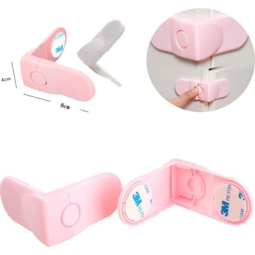 5pcs/lot Baby Safety Protector Lock Cabinet Locks&straps Baby Safety Lock Corner Edge Child Protection Refrigerator Lock