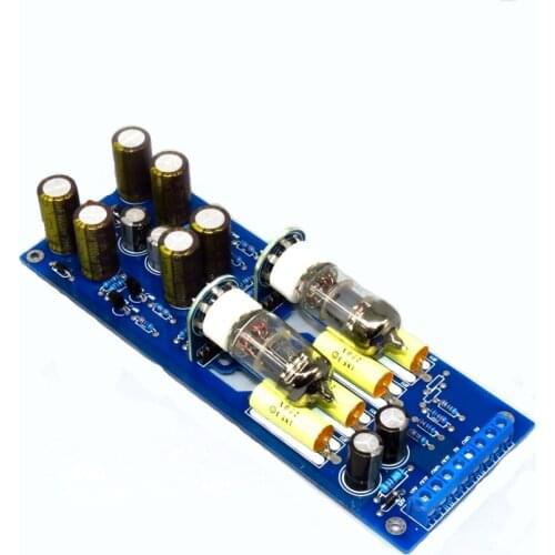 6J1 Vacuum Tube Preamp HiFi Pre-amplifier board With LED Tube power amplifier