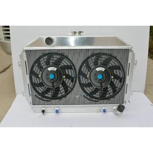 Brand new 1970-1975 for fit Nissan Datsun 240Z/260Z AT/MT 3 row all aluminum universal radiator & fans