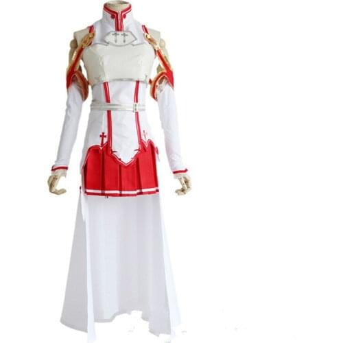 Anime Sword Art Online SAO Yuuki Asuna Dress for Women Teenager Uniform Halloween Party Cosplay Costume