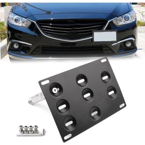 Bumper Tow Hook License Plate Mount Bracket Holder Fit For Mazda3 Mazda6 CX5 MX5