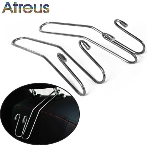 Aterus Car multi-functional stainless steel car seat hook for Hyundai Creta I30 IX35 Volkswagen Polo VW Golf 4 7 5 Tiguan 2017