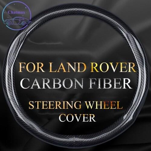 Carbon Fiber Steering Wheel Cover For Land Rover Range Rover Discovery Universal 38cm 15 Inches Anti-slip Touching Comfortable