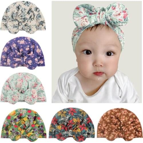Bow Baby Bonnet Hats for Girls Cotton Soft Skin-friendly Warm Cap Beanie Hats Photography Props Accessories Christmas Gifts