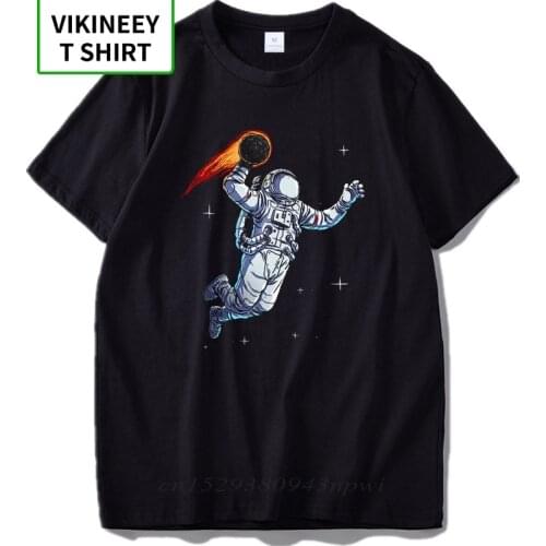 EU Size Astronaut Play Moon T shirt Like Basketball Cool Design Childish Dream 100% Cotton Mars Tshirt