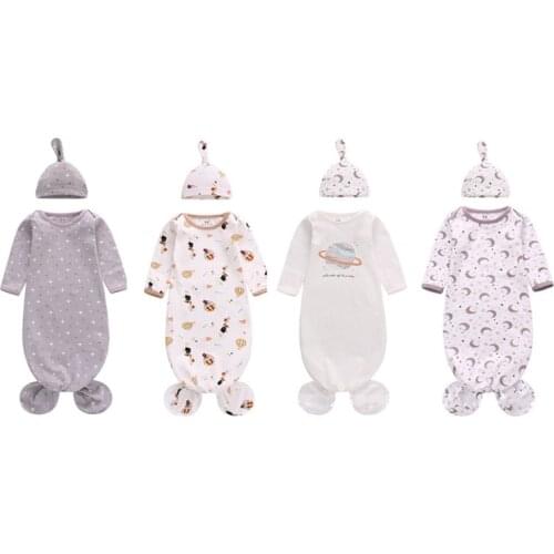 Baby Cotton Hat Romper Set Newborn Photography Props Bonnet Cap Jumpsuit Suit Outfit Infants Photo Shooting Clothing