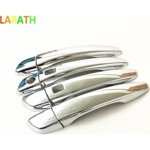 ABS Chrome Door Handle Trim Cover For Peugeot 2016 2017 3008 GT / 2017 5008 GT car accessories