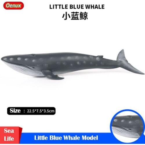 Sea Little Blue Whale Simulation Animals Collection Model ABS Plastic Hand Model Series Christmas Toys Gift For Children Kids
