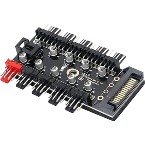 HUB Cooler Speed Controller Splitter Adapter Socket PC Speed Controller Adapter PC 1 to 10 4Pin PWM Cooling Fans