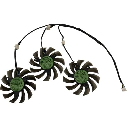 3Pcs/lot T128010SU 4Pin 0.35A Graphics Card Fan Cooler for Gigabte GeForce GTX770 760 680 as Replacement