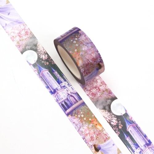 10pcs/lot 20mm*10m Purple Dream Wedding Decorative Washi Tape Scrapbooking Masking Tape Office Supply designer mask washi tape