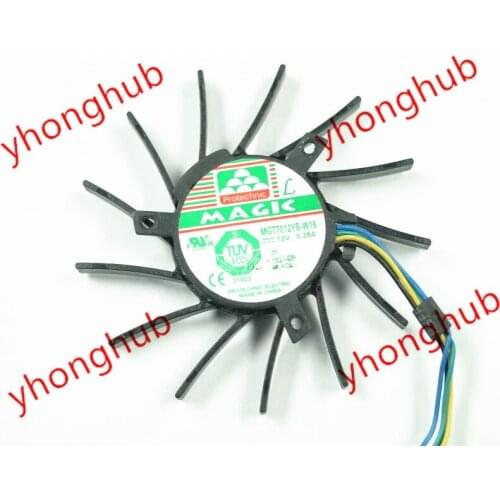 MAGIC MGT7012YB-W15 DC 12V 0.28A 4-Wire Server Cooling Fan