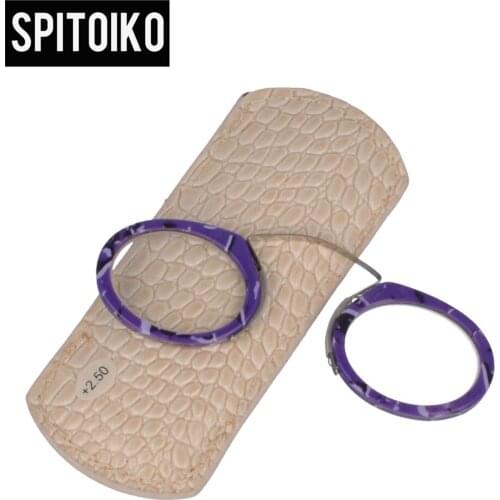 MY DOLI Mini Portable Reading Glasses For Presbyopia With leather Pouch +100~+400