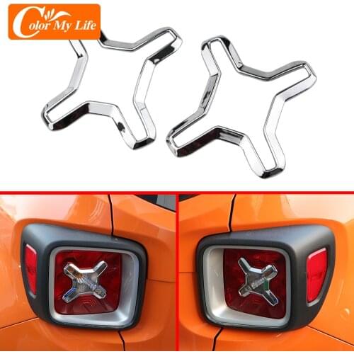 Car Rear Lights Cover Back Lamps Trim Sticker Fit for Jeep Renegade 2015 2016 2017 2018 2019 2020 Accessories