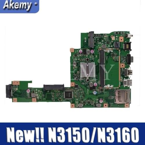New ! Akemy X553SA Motherboard For Asus X553SA X553S X553SA F553S A553S Mainboard 100% test OK W/ N3150/N3160 CPU