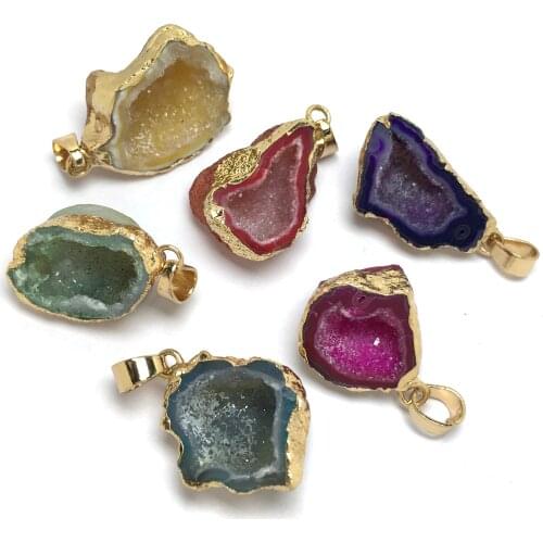 Natural Stone Pendant Irregular Shape Pendant Charms For Jewelry Making DIY Necklace Earring Accessories Size 18x28-15x20mm