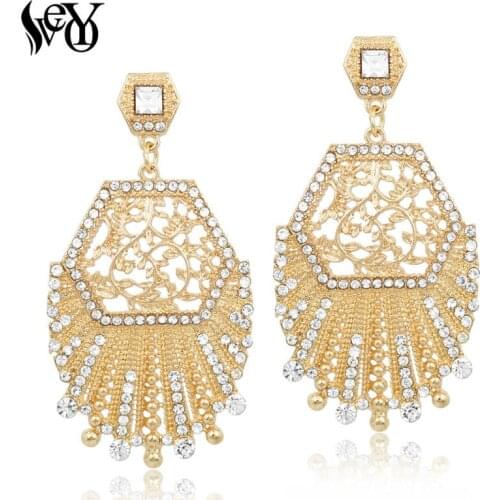 VEYO Full of Rhinestone Earrings for Woman Drop Earrings Chinese style Zinc Alloy Lead free nickel free