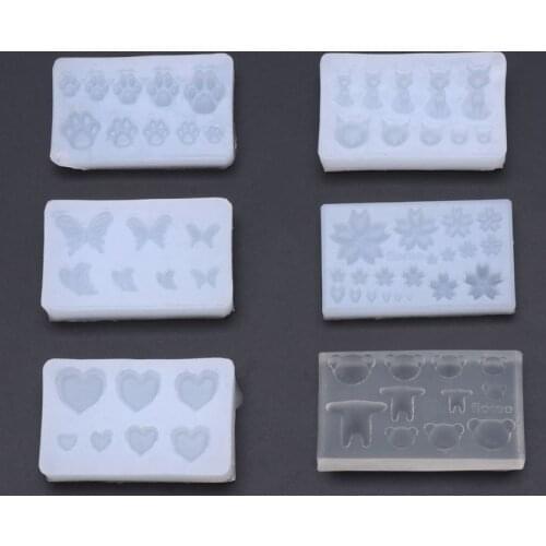 Silicone Mold DIY Crystal Jewelry Making Tool Nail Beauty Epoxy Resin Cute Bear