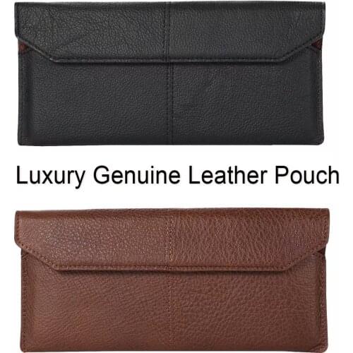 Universal Real Genuine Leather Ultra Thin Mobile Phone Belt Clip Case Waist Bag Men Holster For iPhone Xiaomi Samsung Smartphone
