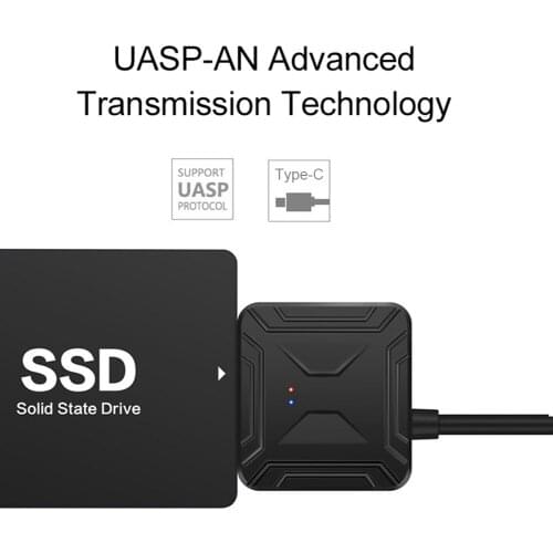 USB 3.1 Type C to 2.5 3.5 inch SATA III HDD SSD Cable External Converter 1.4ft Wire Adapter Wired Convert Cables