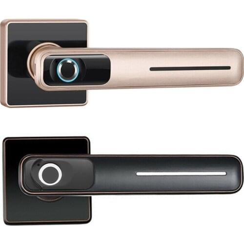 1Set Smart Electronic Door Lock Intelligent Biometric Fingerprint Lock Safe Entry Tools for Home Office Security with Key