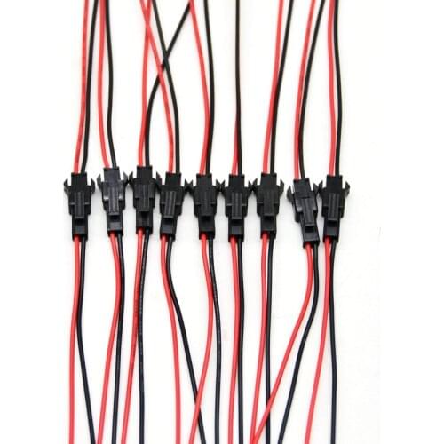 10 sets 10pcs Male +10pcs Female 2p Male to Female Plug Terminal Wire Connector Terminal Line for LED Downlight Ceiling Lamp