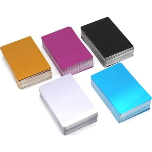 100Pcs Blank Engraved Custom Visiting Name Cards Aluminium Alloy Business Cards