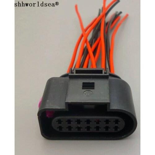 Shhworldsea 14 pin way Automotive Wire Plug Harness Connector 6X0973717 For VW Touran Touareg Transporter Golf Jetta Passat