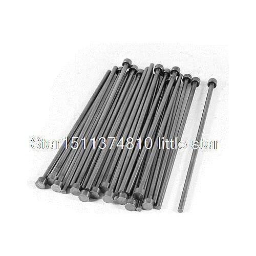 4mm Tip 8mm Shank Diameter Steel Straight Ejector Pin Machinist 25Pcs