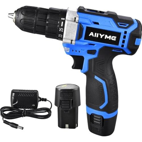 12V 18V Cordless Drill Electric Screwdriver Wireless 1500mAh Battery Drill Rechargeable Power Tool 650rpm 2-Speed Screw Driver
