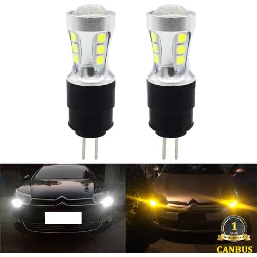 White 6000k No error hp24w g4 car 12v led bulb for Citroen c5 peugeot 3008 2010 2011 2012 2013 led drl Daytime Running Day Light