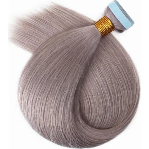 Human hair can be dyed and permed with traceless double-sided adhesive Straight Sliver